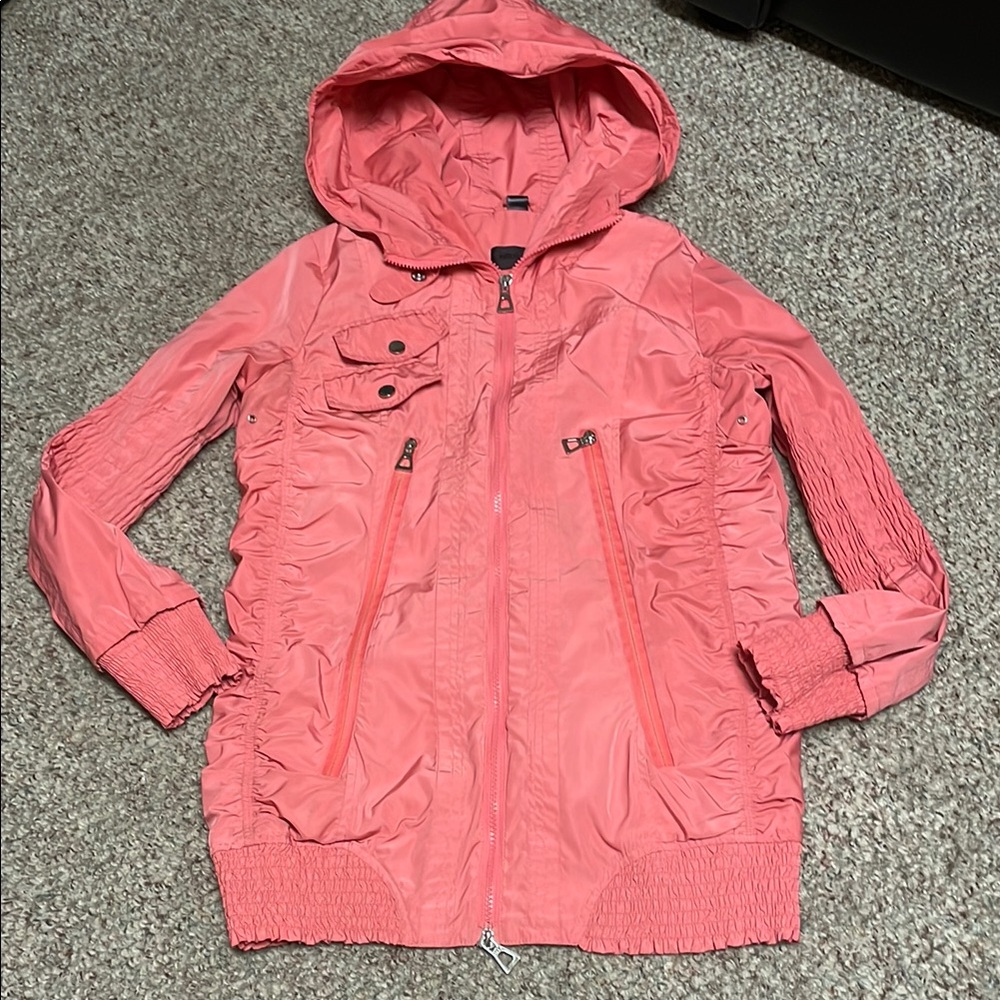 Rudsak Pink sorbet long Hooded rain/light Jacket